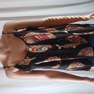 Medium LOVEU.DEAR BLACK MULTI Blouson Tank Top